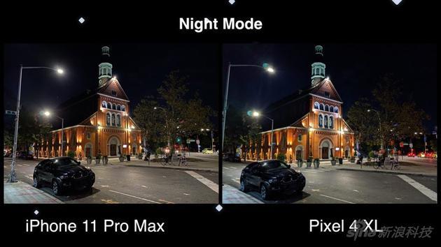 夜拍模式,谷歌的灯光非常明显