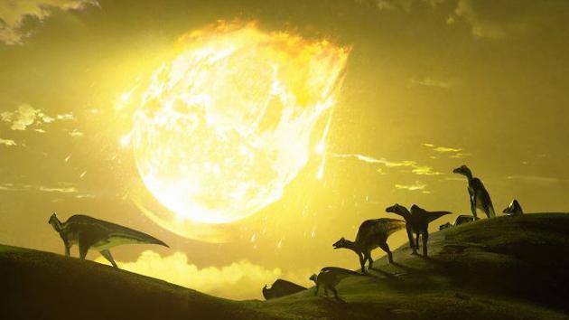 1、研究人员最新发现,6600万年前这颗巨大小行星以一个陡倾角度撞击地球,结果导致大量气体和粉末释放出来,其撞击效果要比“浅层碰撞”更具有杀伤性。