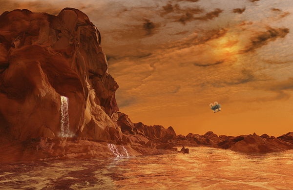 近期,美国宇航局选定“蜻蜓计划”,拟将发射一架小型旋翼飞行器在2034年着陆土卫六表面,然后飞行器将飞离土卫六表面,在更大范围探索其他土星卫星。