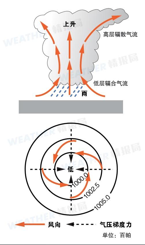 气旋示意图