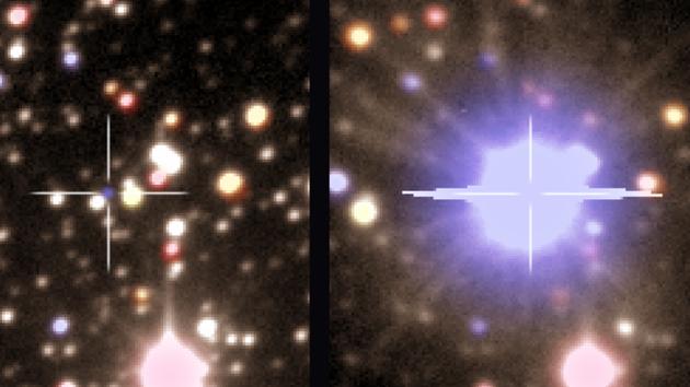 天文学家于2009年5月观察到了这起新星爆炸,距离我们约两万光年之遥。