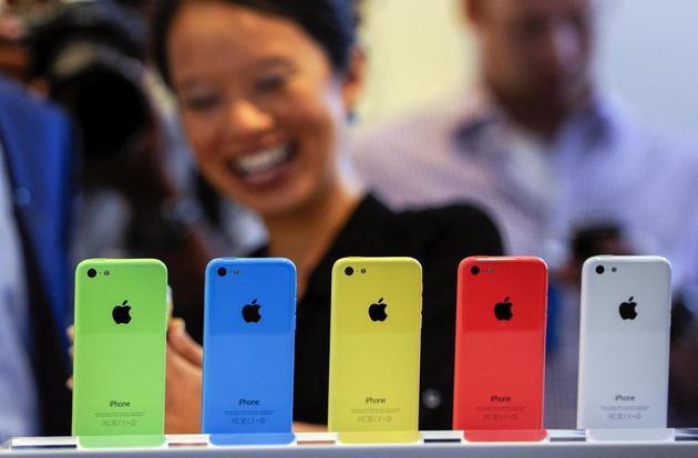 多种色彩的iPhone 5c