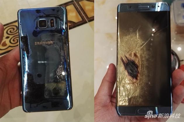 疑似爆炸的国行版三星Note 7