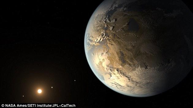 艺术构想图:一颗主恒星宜居区内的一颗类地行星。