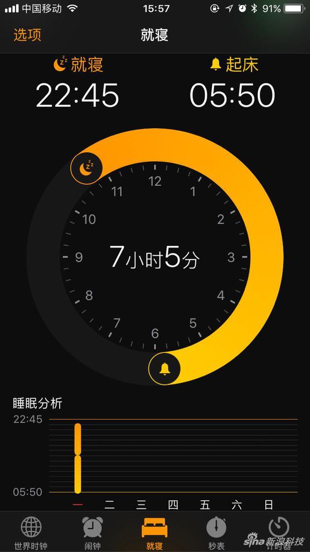 iOS系统自带的就寝功能