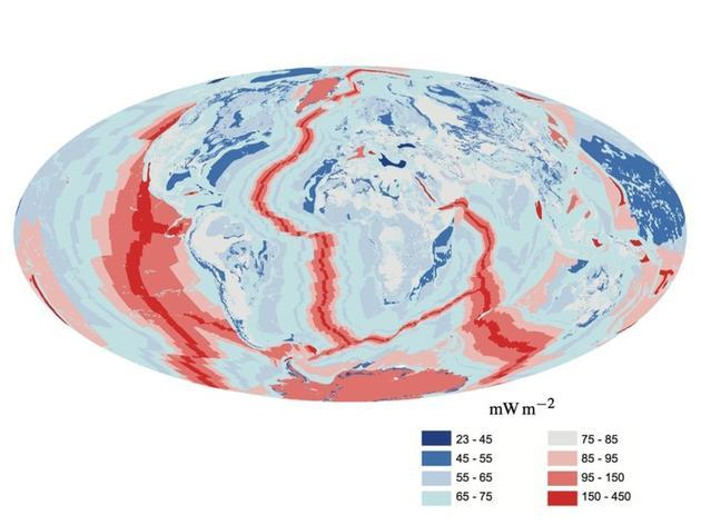 地球热量流动地图。
