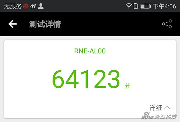 麦芒6安兔兔最终跑分