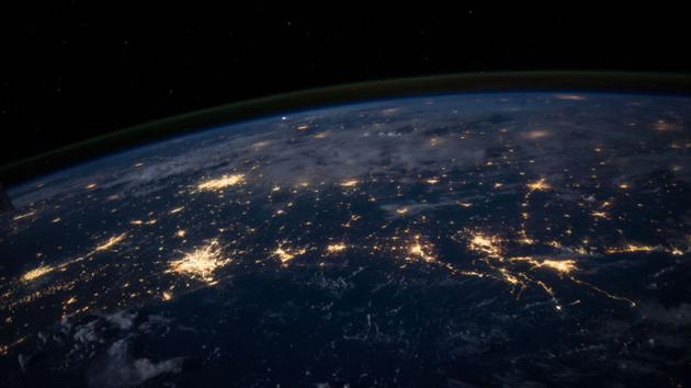 图为美国东海岸夜景