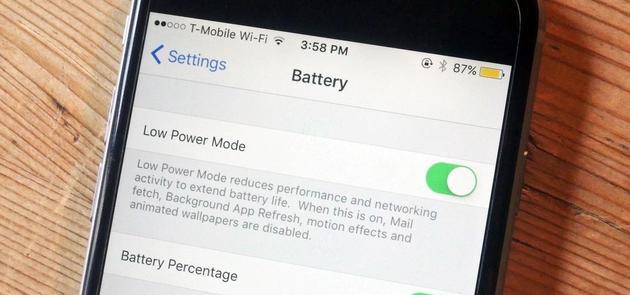 (iPhone 的‘低电量模式’开关)