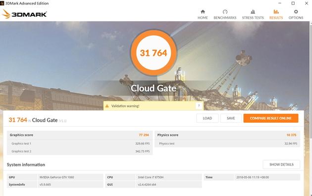 3D Mark Cloud Gate测试