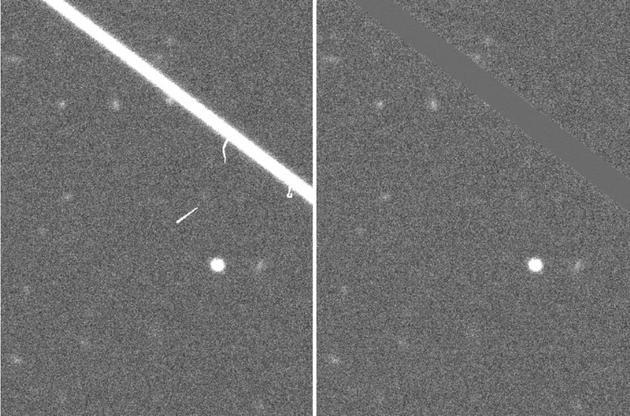 图9:利用算法识别并消去卫星轨迹带来的影响,来源:Desai et al.2016