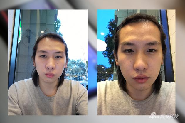 左为nova 3拍着 右为iPhone X,在焦段的选择上nova 3更接近自拍