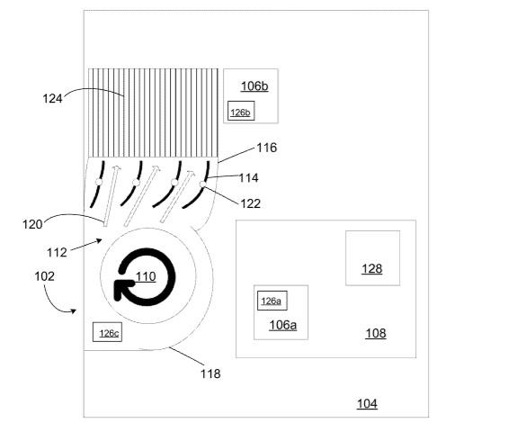 散热原理(图片来自:USPTO / Microsoft)