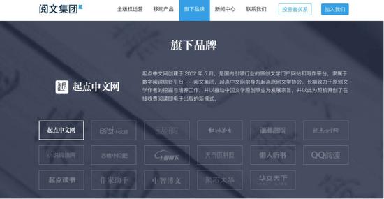 (来源:阅文集团官网)