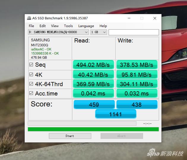 AS SSD Benchmark跑分
