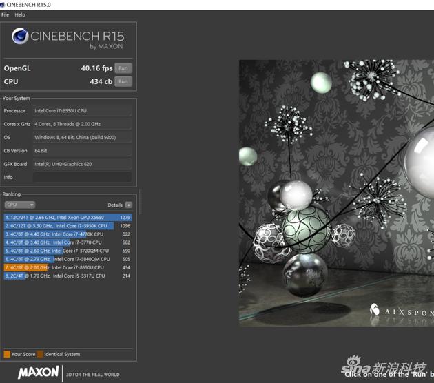 CineBench R15测试
