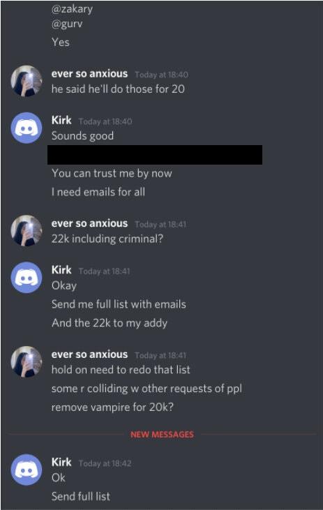 “ever so anxious”和Kirk商量待出售的Twitter账号