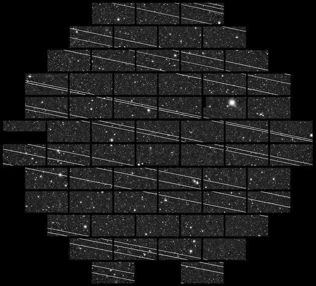 图7:智利Cerro Tololo Inter-American Observatory(CTIO)拍摄到的第二批星链卫星。来源:NSF’s National Optical-Infrared Astronomy Research Laboratory/CTIO/AURA/DELVE