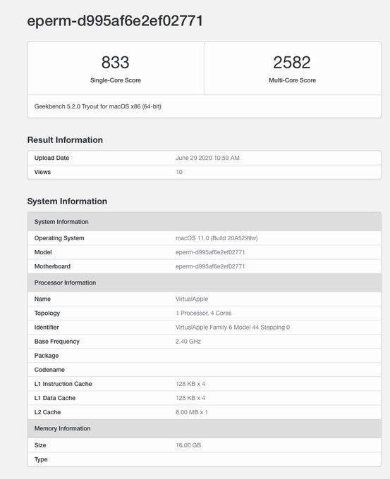 Geekbench测试得分