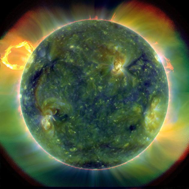 “太阳动力学观测台”获得的太阳表面高清晰度图片