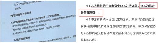 尚德机构培训条款(左:源自2019年央视财经 右:2020年7月尚德App)