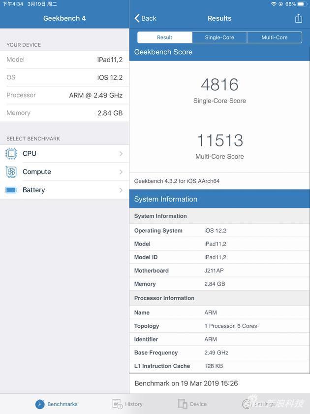 iPad mini跑分