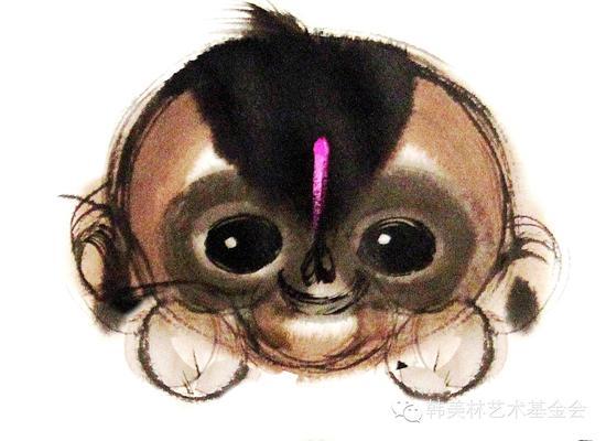 韩美林部分水墨猴头样稿