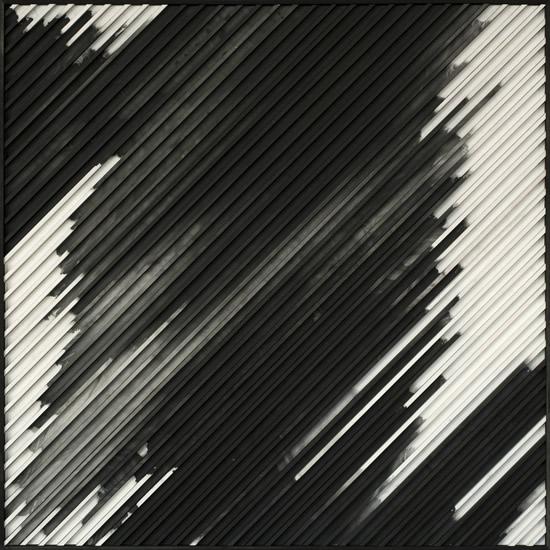 于洋, 水墨物体-留白No.4、120cm_x120cm、纸本水墨,木、2016
