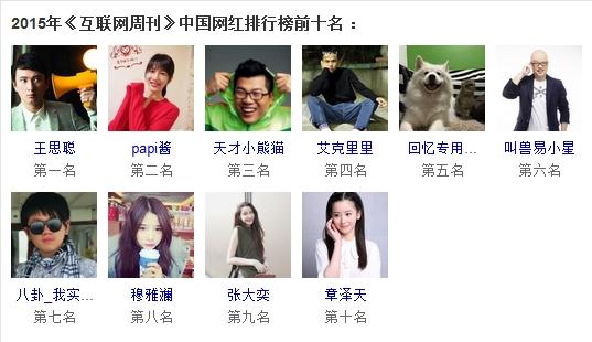 网红排行榜
