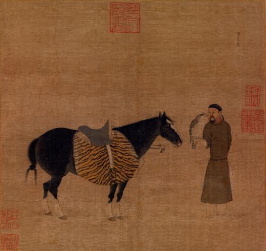 (传)陈居中《隼马图》