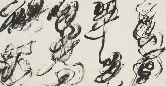 鸾凤麒龙长卷_25.5x4500cm_墨 宣纸_2012_ detail