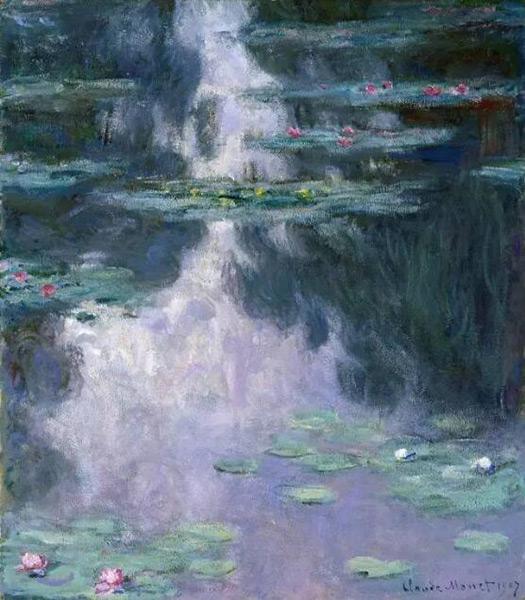 莫奈,《睡莲》,1907,休斯顿美术博物馆