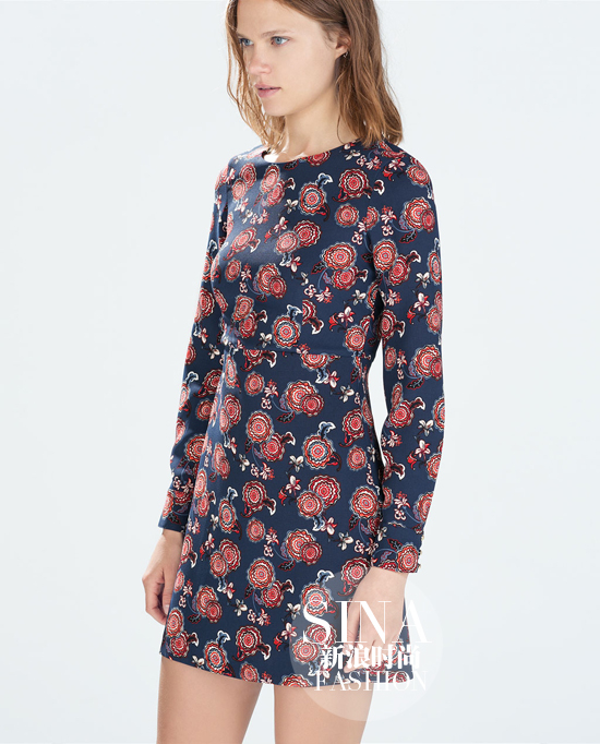 Zara 印花连身裙
