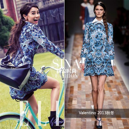 baby身穿Valentino2013秋冬款连衣裙