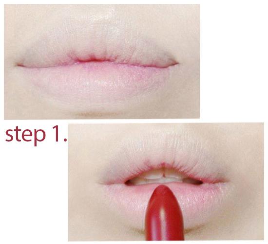 咬唇妆step1(图片来源:网络)