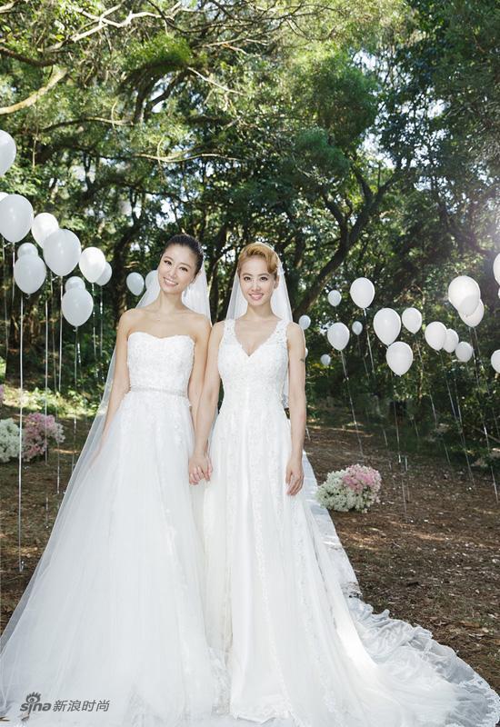蔡依林与林心如婚纱照