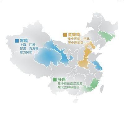 中国癌症地图