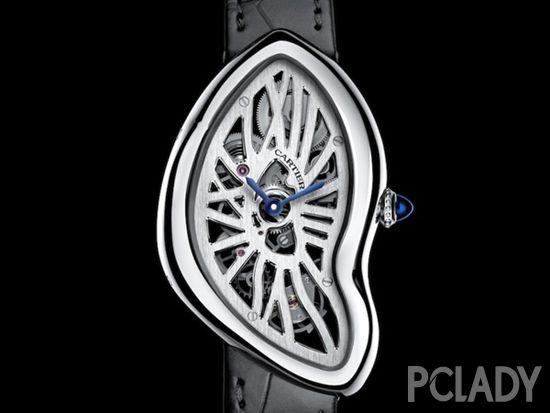 Cartier Crash Skeleton:铂金表壳