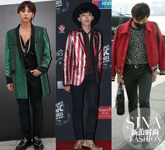 权志龙今年多次演绎Saint Laurent