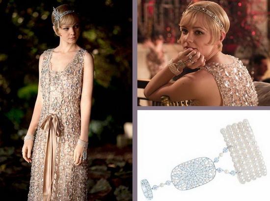凯芮·穆里根 (Carey Mulligan) 佩戴蒂芙尼 (Tiffany) The Great Gatsby系列珠宝