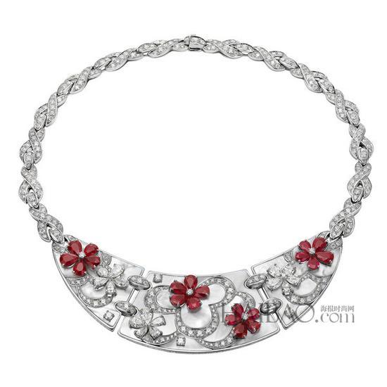 宝格丽(Bulgari)高级珠宝系列珠宝 铂金珍珠母贝项链