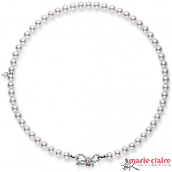 MIKIMOTO“Dancing Lines”珍珠项链
