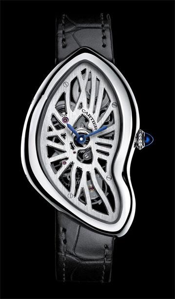 Cartier Crash Skeleton:铂金表壳