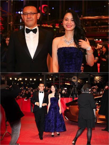 姜文夫妇盛装出席柏林电影节并亲密合影