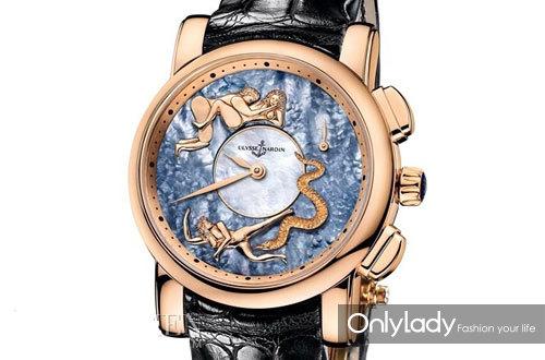 雅典Ulysse Nardin 18K黄金自鸣报时春宫表