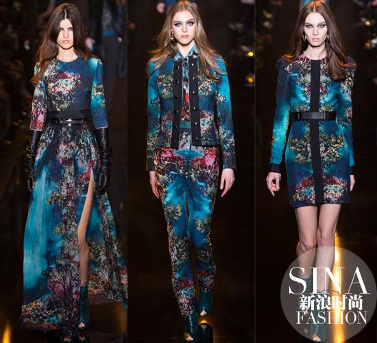Elie Saab 蓝色印花
