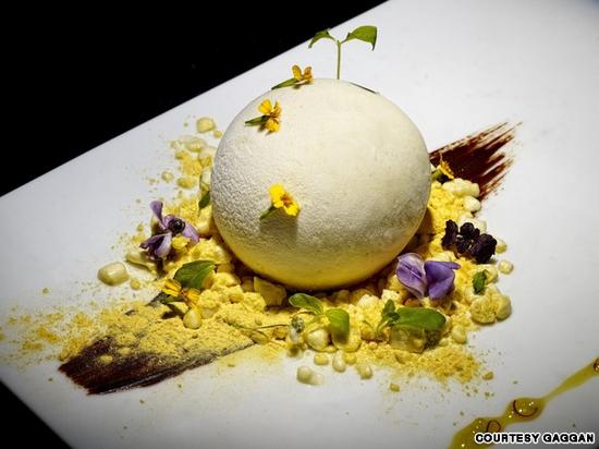 Gaggan餐厅菜品芒果雪球
