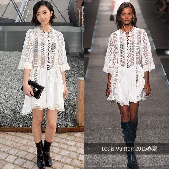 桂纶镁Louis Vuitton看秀造型