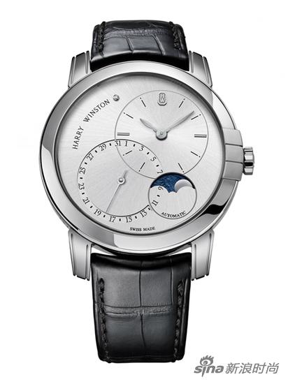 海瑞温斯顿静夜Midnight系列Date Moonphase 42毫米自动上链腕表