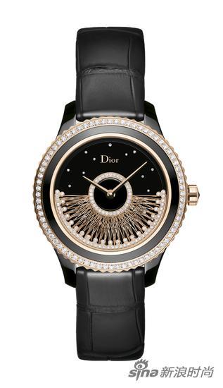 CD124BH6A001 DIOR VIII GRAND BAL FIL D'OR CERAMIQUE NOIRE 38MM